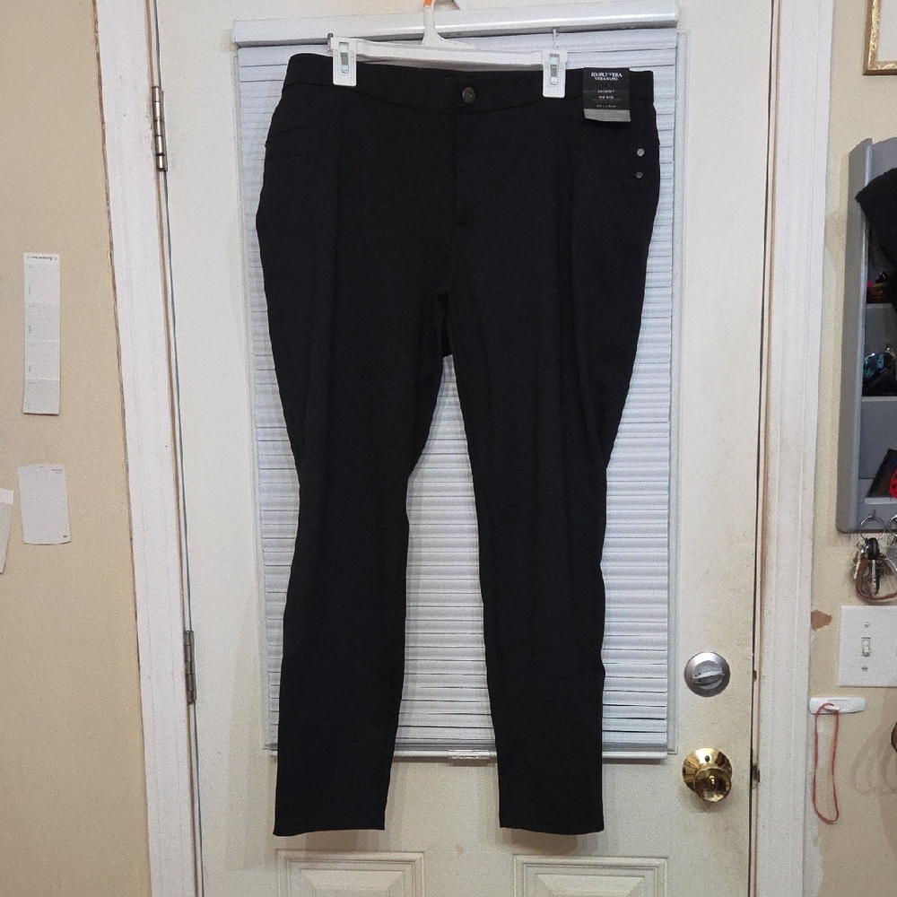 Simply Vera Vera Wang Women's The Effortless Ponte Pant Black XXL